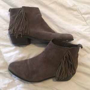 Steve Madden leather fringe booties